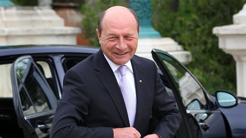 Romanian presidentti Train Basescu.