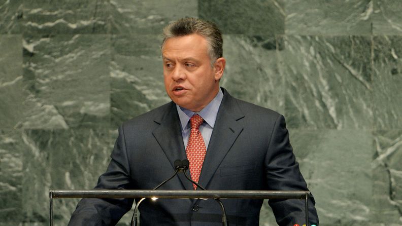 King Abdullah II Bin Al Hussein, King of Jordan, speaks during the 67th session of the United Nations General Assembly at United Nations headquarters in New York, New York, USA, 25 September 2012.