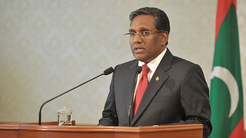 Malediivien johtoon noussut Mohamed Waheed Hassan Manik.