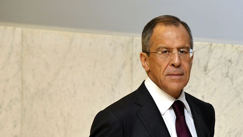 Minister of Foreign Affairs of Russia Sergey Lavrov before the 16th OSCE Ministerial Council Official dinner for the Heads of Delegation at the Finlandia Hall in Helsinki on December 4, 2008.