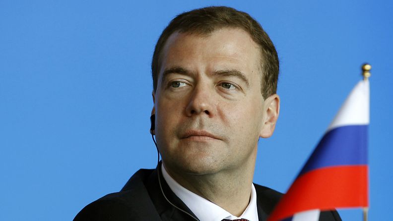 Venäjän presidentti Dmitri Medvedev Kiinassa 14.4.2011. Kuva: EPA