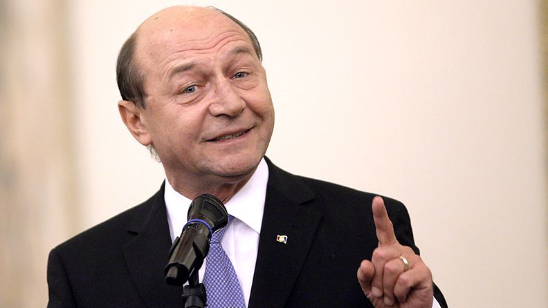 Romanian presidentti Traian Basescu.