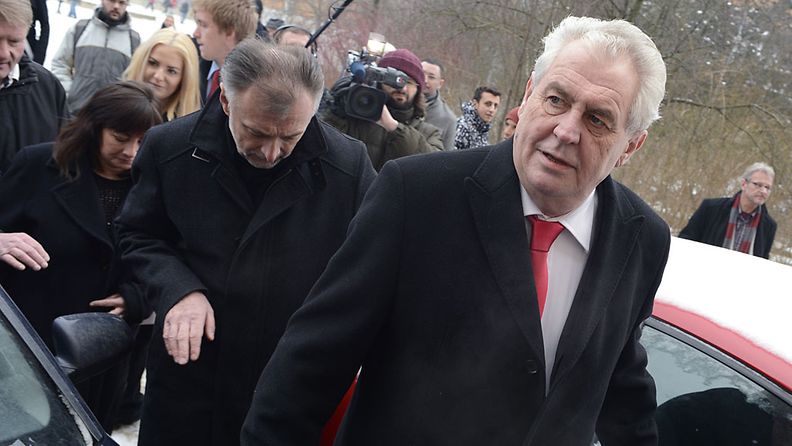Tshekin presidentti Milos Zeman, vaalien alla 25.1.2013.