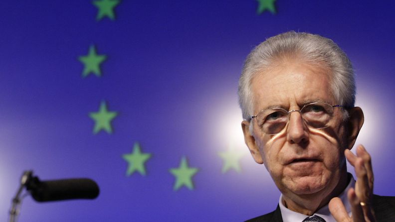 Entistä EU-komissaari Mario Montia veikataan Italian seuraavaksi pääministeriksi. 