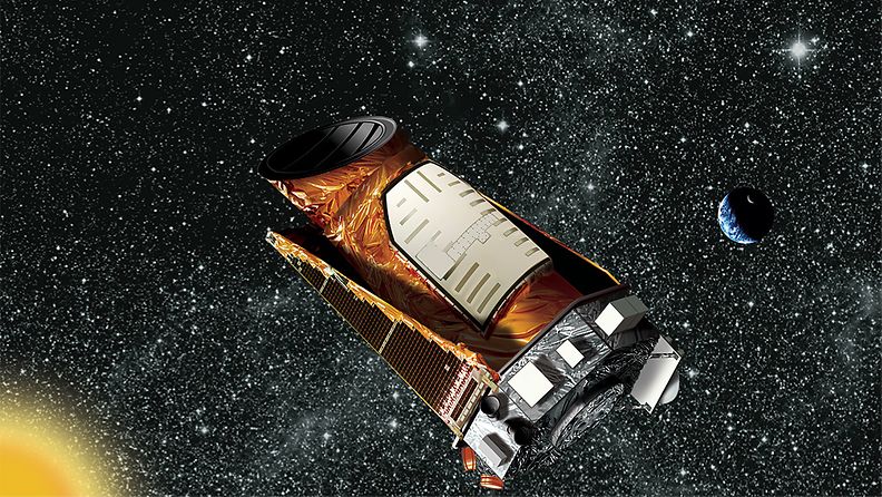 Kepler-avaruusteleskooppi. Artistin näkemys.