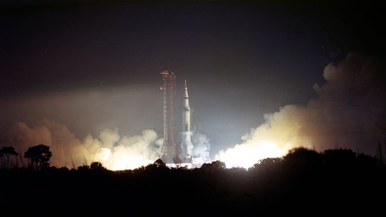 A handout photograph provided by NASA shows 'Apollo 17' mission being launched from the Kennedy Space Center in Cape Canaveral, Florida, USA, 07 December 1972. December 7th sees the 40th anniversary of NASA's final manned lunar landing mission in its Apollo program. While being the last mission to bring men to the Moon it on the other hand marked a premire as it was the first nighttime liftoff of a 'Saturn V' rocket.