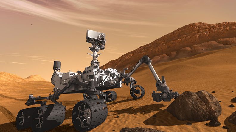 Havainnekuva viikonloppuna Marsiin starttaavasta Curiosity-mönkijästä.