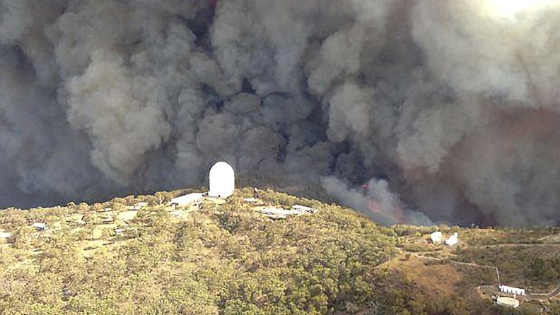 Australian maastopalot uhkasivat myös Siding Springin observatoriota, jossa on Australian suurin teleskooppi.  