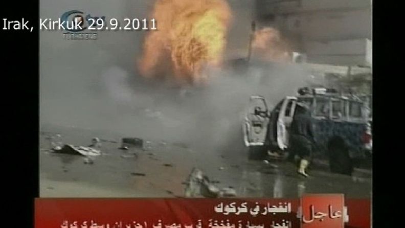 Itsemurhapommittaja, Irakissa, Kirkukin kaupungissa 29.8.2011.