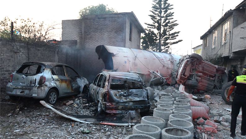 Polttoainerekka räjähti Meksikossa 7. toukokuuta.