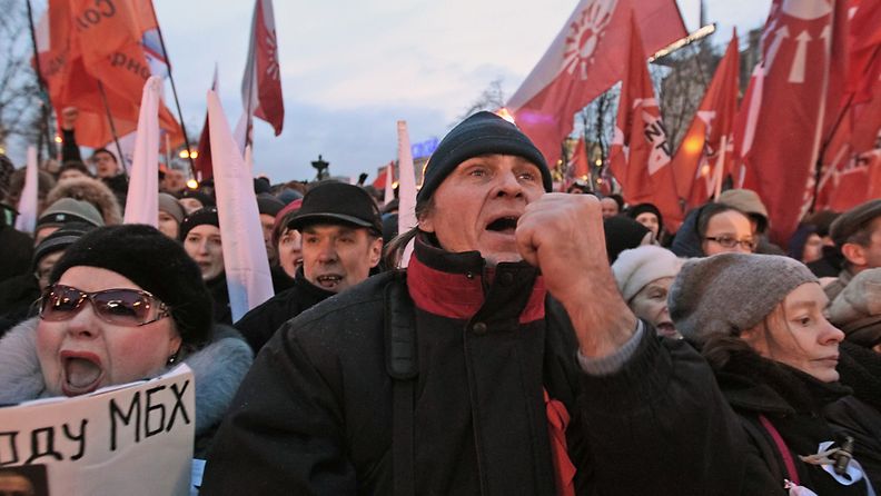 Venäjä ilman Putinia -mielenosoitus Moskovassa 5. maaliskuuta 2012.