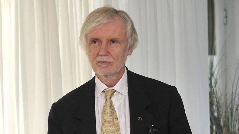 Erkki Tuomioja pictured during a press conference in Helsinki, Finland on Monday August 29, 2011.