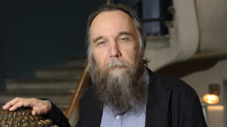 Venäläinen politologi, Moskovan valtionyliopiston professori Aleksandr Dugin Helsingissä 18. toukokuuta 2014.