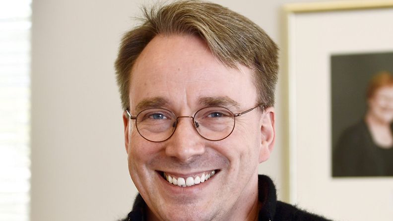 Linux-käyttöjärjestelmän kehittäjä Linus Torvalds Helsingissä 13. kesäkuuta 2012. Torvalds saa keskiviikkona Millennium-teknologiapalkinnon, joka jaetaan nyt viidettä kertaa.