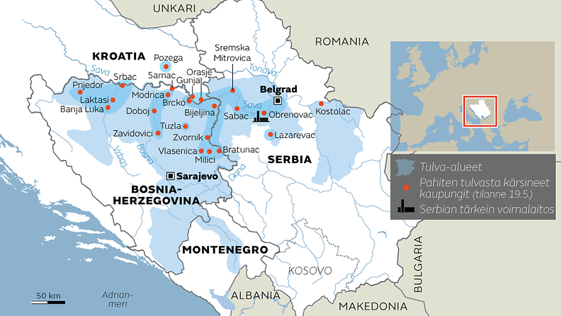Serbia Bosnia tulvat  2014
