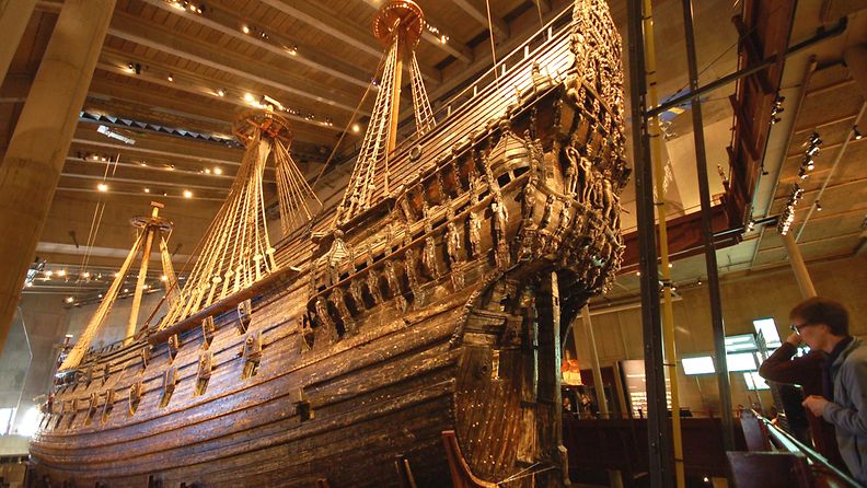 Vasa-laiva Vasa-museossa Tukholmassa