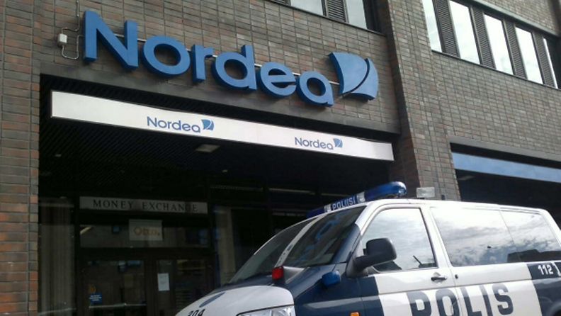 Ryöstetty Nordean konttori Pohjois-Haagassa Helsingissä.