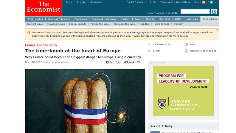 Kuvakaappaus Economist-lehden sivuilta