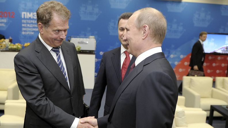 Presidentit Vladimir Putin ja Sauli Niinistö. 