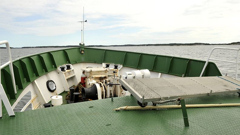 Näkymä tutkimusalus Muikulta Turun saaristossa Saaristomerellä 23. heinäkuuta 2010. 