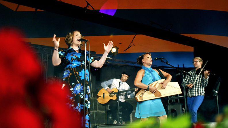 Saaga Ensemble esiintyy Kaustisten musiikkijuhlilla 9. heinäkuuta 2013. 