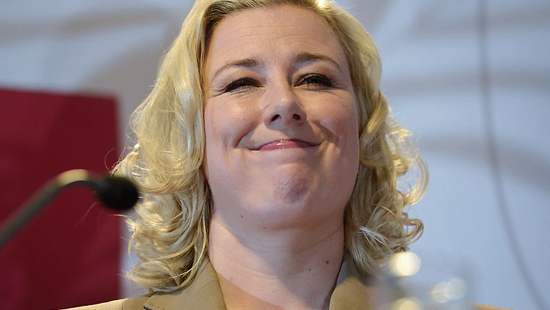 SDP:n puheenjohtaja Jutta Urpilainen SDP:n puoluekokouksessa Helsingissä 24. toukokuuta 2012.