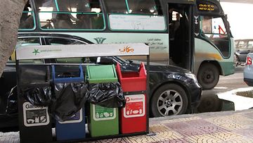 Kierrätysastiat ovat Kairon kaduilla harvinainen näky 