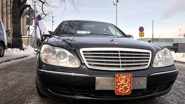 Presidentin auto tasavallan presidentin virkaanastujaisissa. 