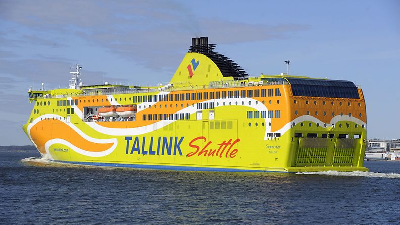 Tallink Shuttle Superstar lähdössä merelle Helsingistä 15. huhtikuuta 2009.