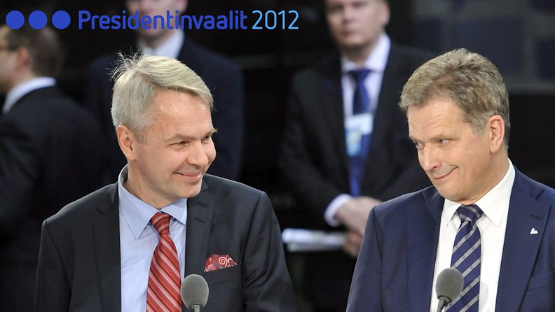Pekka Haavisto ja Sauli Niinistö presidentinvaalien toiselle kierrokselle. 