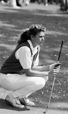 Riitta Väisänen macgregor golfturnauksessa 9. heinäkuuta 1987 Talissa .