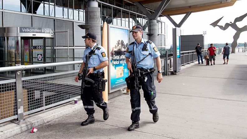 Norja poliisi lentokenttä Oslo