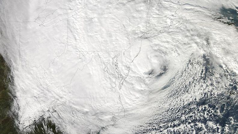 Sandy-myrsky ennen iskeytymistään Yhdysvaltojen itärannikolle 29. lokakuuta 2012.