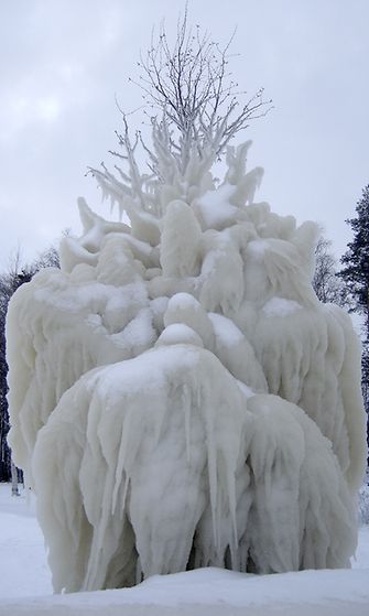 Jäätynyt puu Oriveden Rääkkylässä 2.12.2012