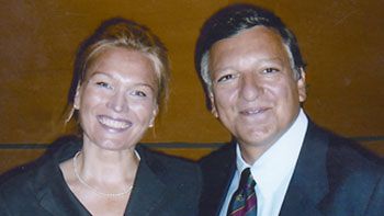 Maria Kokkonen ja José Manuel Barroso Ranskassa kesällä 2007.