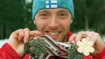 Mika Myllylä ja neljä MM-mitalia sunnuntaina Trondheimissa.