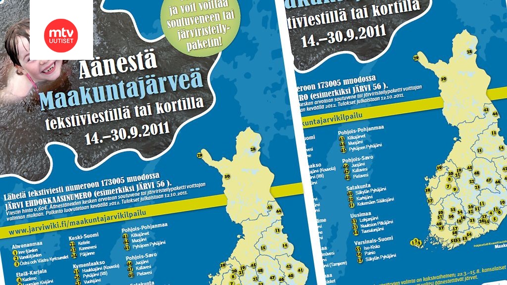 Maakuntajärvet valittu - katso oman kuntasi nimikkojärvi 