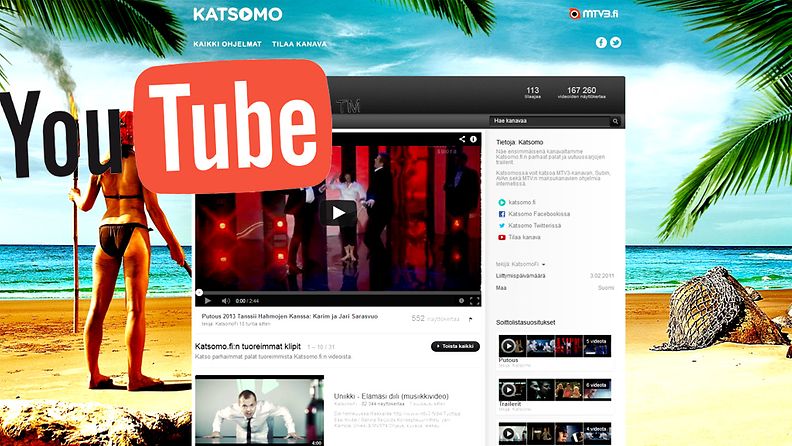 MTV MEDIA:n Katsomo-kanava YouTubessa