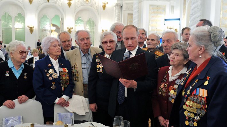Venäjän presidentti Vladimir Putin osallistui helmikuussa Stalingradin taistelujen veteraanien 70-vuotisjuhlaan.