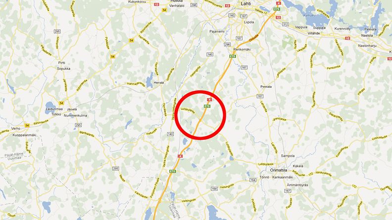 Luhtikylän liittymä Helsinki-Lahti -moottorietiellä. Kuva: Google Maps