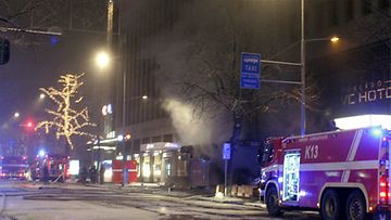 Tampereen ydinkeskustassa on syttynyt tulipalo. 