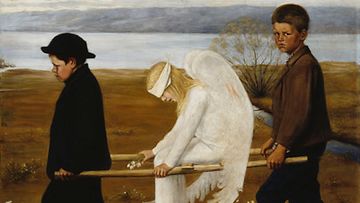 Hugo Simberg: Haavoittunut enkeli (1903) Kuva: Ateneum