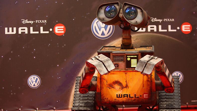 WALL-E-elokuvan robottihahmo ensi-illassa Saksassa. 