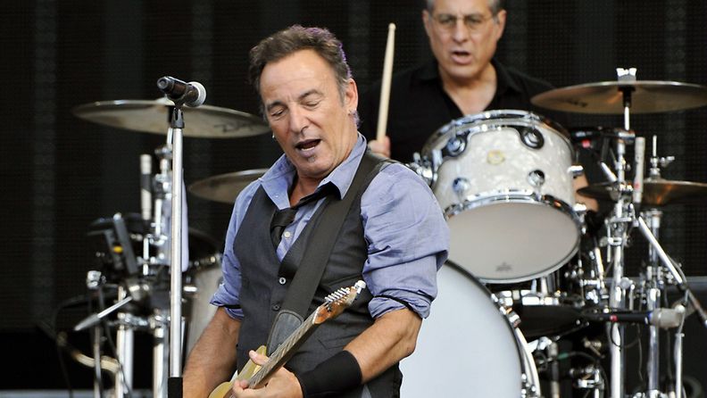 Bruce Springsteen esiintyi Helsingin Olympiastadionilla heinäkuussa 2012.  