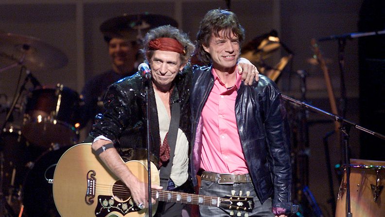 Keith Richards ja Mick Jagger vuonna 2001.