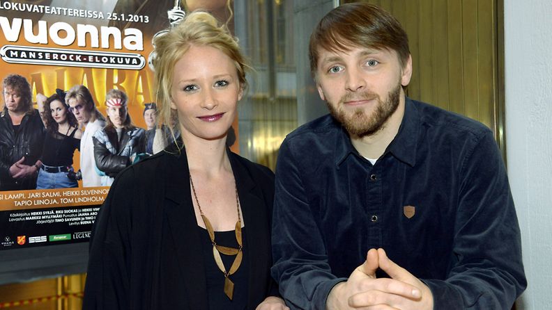 Vuonna 85 -elokuvan pääosanesittäjät Malla Malmivaara ja Reino Nordin elokuvan lehdistönäytöksessä Helsingissä 10. tammikuuta 2013. 