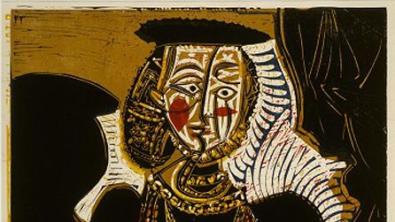 Pablo Picasso: Naisen rintakuva Cranach nuoremman mukaan / Bröstbild av kvinna efter Cranach d.y. / Woman's Bust after Cranach the Younger, 1958. Ateneum. Kuva / Bild / Photo: KKA / CAB / CAA Janne Mäkinen.