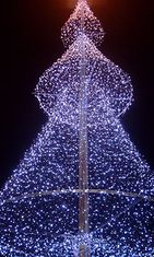 Joulupuu Sienassa Italiassa 18. joulukuuta.