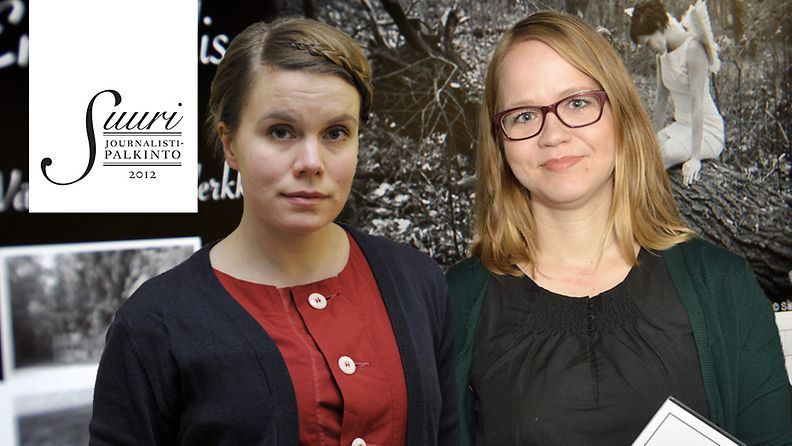 Kuvassa toimittajat Hanna Nikkanen (vas) ja Anu Silfverberg (oik).