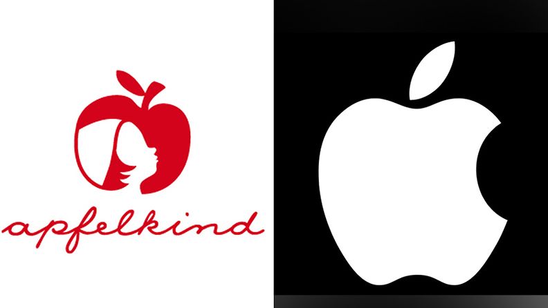 Saksalaiskahvila on joutunut kiistaan logostaan Apple-yhtiön kanssa. Kuva: Apfelkind.de/AP 